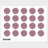 Sakura Kersenbloesem Stromend Roze Ronde Sticker (Vel)