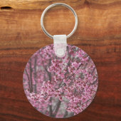 Sakura Kersenbloesem Stromend Roze Sleutelhanger (Voorkant)