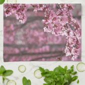 Sakura Kersenbloesem Stromend Roze Theedoek (Gevouwen)