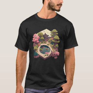 Sakura Kersenbloesem Tuin Heiligdom Vijver Japans  T-shirt