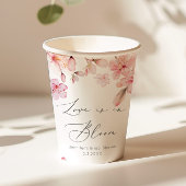 Sakura-kersenbloesemliefde is in bloei bruid papieren bekers