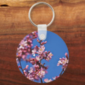 Sakura Kersenbloesems raken blauw Sleutelhanger (Voorkant)