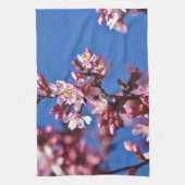 Sakura Kersenbloesems raken blauw Theedoek (Verticaal)