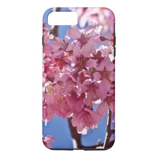 Sakura Kersenbloesems Rode Sterren Case-Mate iPhone Case (Achterkant)