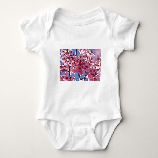 Sakura Kersenbloesems Rode Sterren Romper (Voorkant)