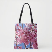 Sakura Kersenbloesems Rode Sterren Tote Bag (Voorkant)
