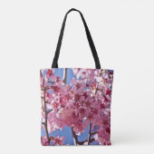 Sakura Kersenbloesems Rode Sterren Tote Bag (Achterkant)