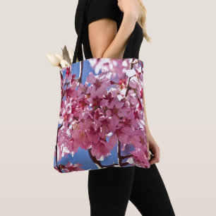 Sakura Kersenbloesems Rode Sterren Tote Bag