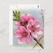 Sakura Kersenboom Bloeiende Ansichtkaart Postcross Briefkaart (Voorkant / Achterkant)