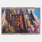 Sakura Kissa  - Cherry Blossom Café Deken (Voorkant)
