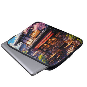 Sakura Kissa - Kersenbloesem Café Laptop Sleeve