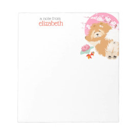 SAKURA - Knoop - het notitieblok past naam aan