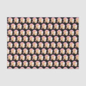 SAKURA - Knoop - zwart WEEFSELpapier Tissuepapier (Voorkant)