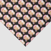 SAKURA - Knoop - zwart WEEFSELpapier Tissuepapier (Detail)