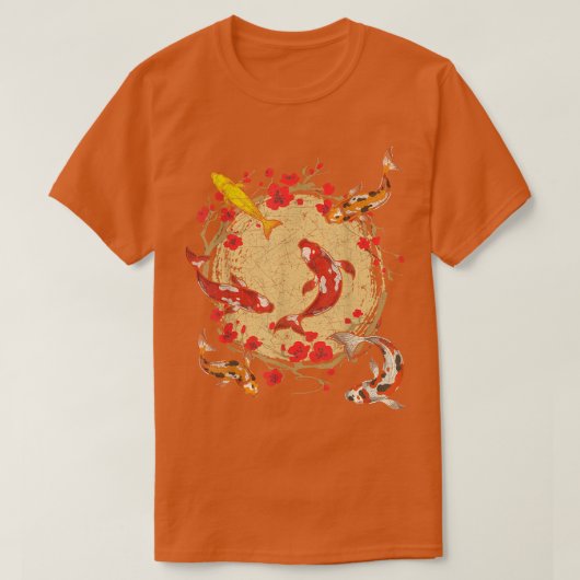 Sakura Koi Fish Pond Cherry Blossom Taisho Sanke K T-shirt (Design voorkant)
