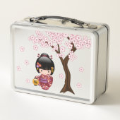 Sakura Kokeshi Doll - Cute Japanese Geisha Girl (Achterkant)