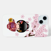 Sakura Kokeshi Doll - Cute Japanese Geisha Girl Case-Mate iPhone Case (Achterkant (horizontaal))