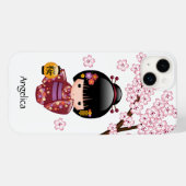 Sakura Kokeshi Doll - Cute Japanese Geisha Girl Case-Mate iPhone Case (Achterkant (horizontaal))
