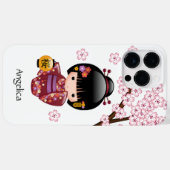 Sakura Kokeshi Doll - Cute Japanese Geisha Girl Case-Mate iPhone Case (Achterkant (horizontaal))