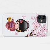 Sakura Kokeshi Doll - Cute Japanese Geisha Girl Case-Mate iPhone Case (Achterkant (horizontaal))