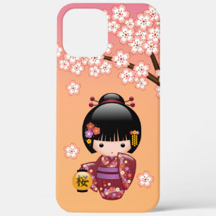 Sakura Kokeshi Doll - Geisha Girl op strand Case-Mate iPhone Case
