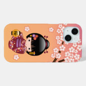 Sakura Kokeshi Doll - Geisha Girl op strand Case-Mate iPhone Case (Achterkant (horizontaal))