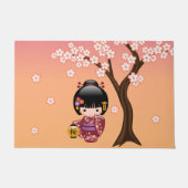Sakura Kokeshi Doll - Geisha Girl op strand Deurmat (Voorkant)