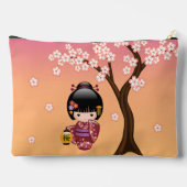 Sakura Kokeshi Doll - Geisha Girl op strand Etui (Achterkant)