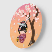 Sakura Kokeshi Doll - Geisha Girl op strand Grote Klok (Hoek)