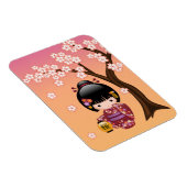 Sakura Kokeshi Doll - Geisha Girl op strand Magneet (Rechterzijde)