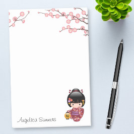 Sakura Kokeshi Doll - Kimono Geisha Girl Post-it® Notes