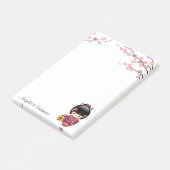 Sakura Kokeshi Doll - Kimono Geisha Girl Post-it® Notes (Schuin)