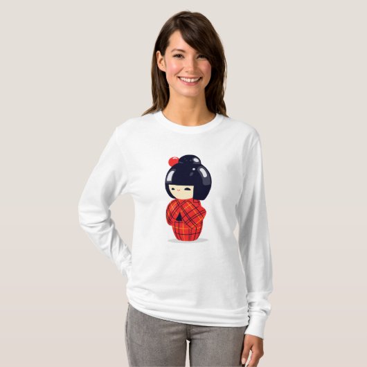 Sakura Kokeshi Doll T-shirt (Voorkant volledig)