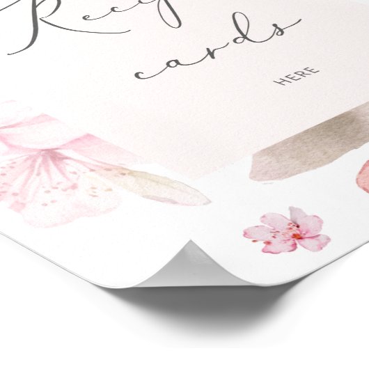 Sakura laat hier uw receptenkaart poster (Hoek)