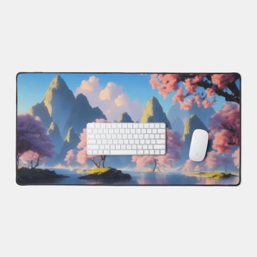 Sakura Lake Landscape Bureaumat (Keyboard & Muis)