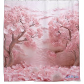 Sakura lente bloemen zonsondergang Douche Gordijn (Voorkant)