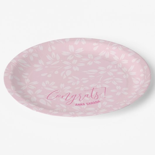 SAKURA Lichtroze kleur Kersenbloesem Papier Bord (Gekanteld)