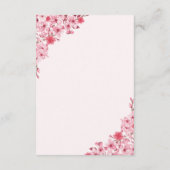 Sakura Love Wedding – Cherry Blossom Informatiekaartje (Achterkant)