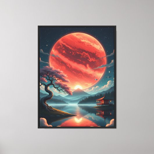 Sakura Maan Canvas Afdruk (Voorkant)
