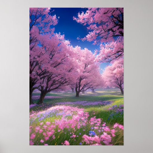 Sakura Meadows in Bloom Poster (Voorkant)