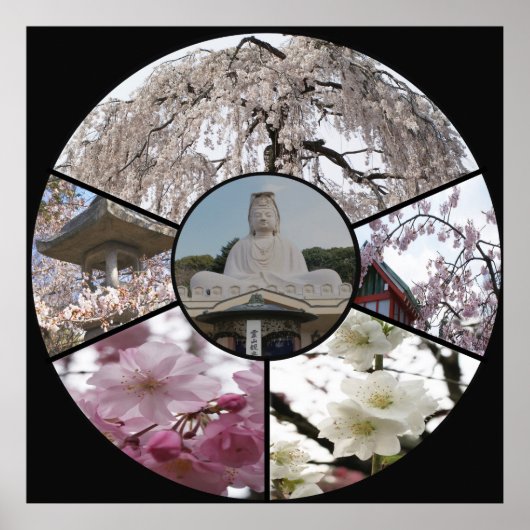 Sakura Meditation_ door Adela Stefanov Poster (Voorkant)