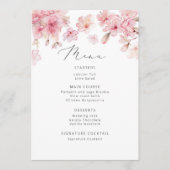 Sakura-minimalistisch vrijgezellenfeest menu (Voorkant)