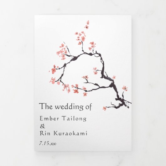 Sakura Mountain | CASUAL Drieluik Uitnodiging (Cover)