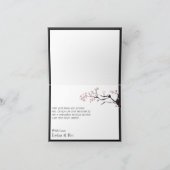 Sakura Mountain | Casual grenshuwelijk gevouwen Bedankkaart (Binnen)