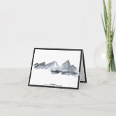 Sakura Mountain | Casual grenshuwelijk gevouwen Bedankkaart (Achterkant)