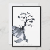 Sakura Mountain | Casual Monogram Bd Weddenschap Kaart (Achterkant)