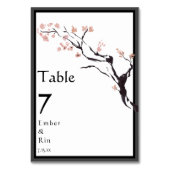 Sakura Mountain | Casual rand v2 bruiloft Kaart (Voorkant)