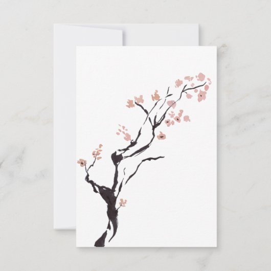 Sakura Mountain | Casual uitnodiging voor een brid (Achterkant)