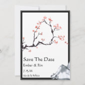 Sakura Mountain | Casual v3-rand Opslaan datum Save The Date (Voorkant)