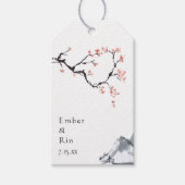 Sakura Mountain | Casual weddenschap Label v2 Cadeaulabel (Voorkant)